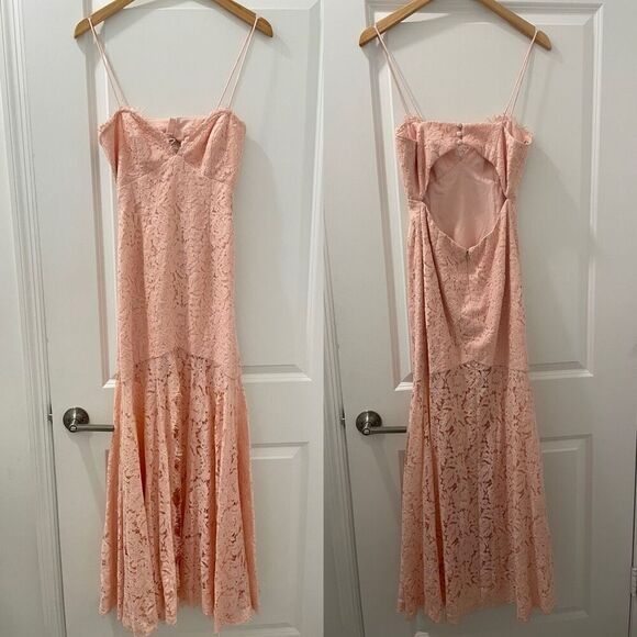 FAME & PARTNERS THE BABE PINK LACE GOWN DRESS sz US 4/ AUS 8 - Picture 3 of 8